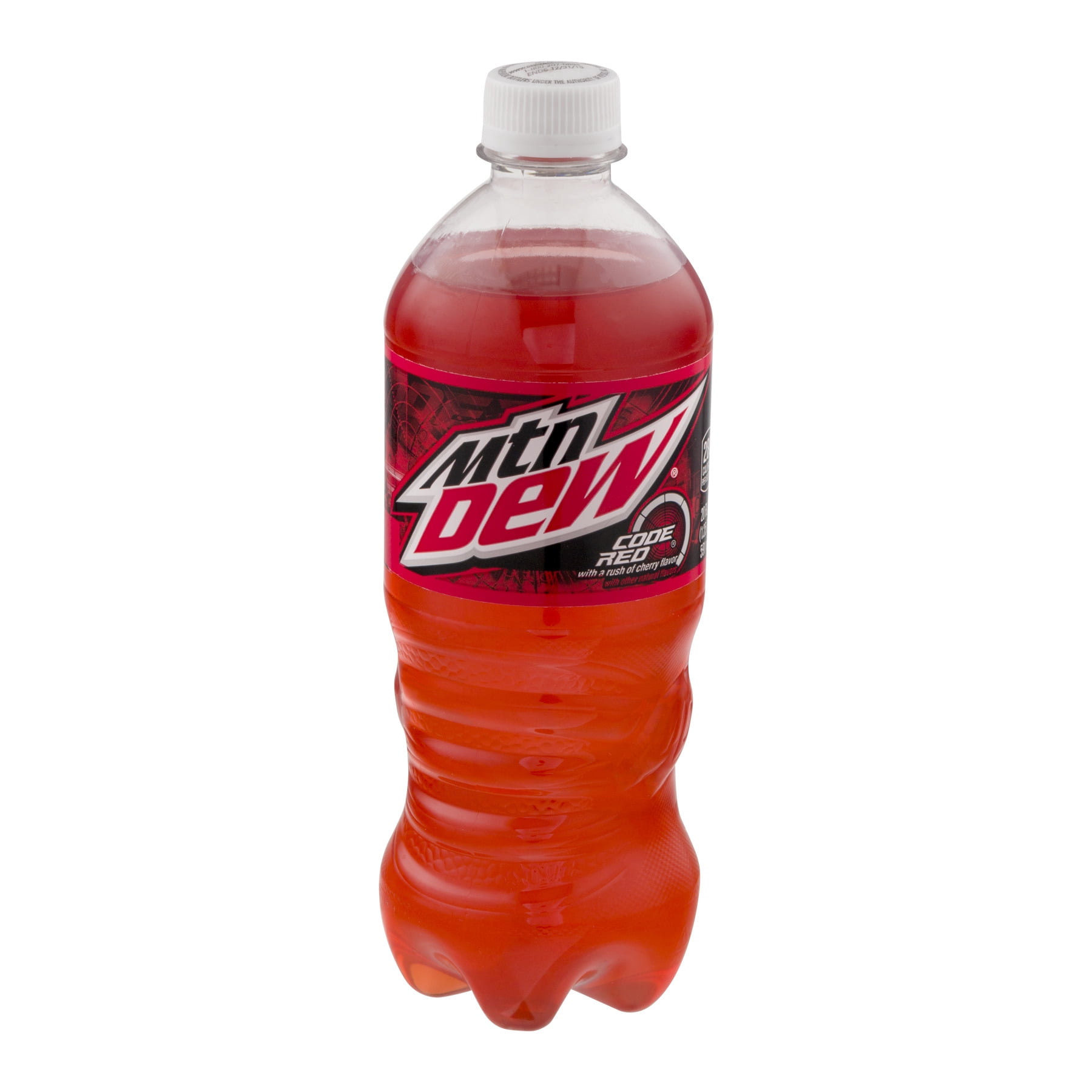 Mountain Dew Code Red Cherry Soda Pop 20 Oz Bottle Walmart