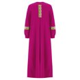 thumbnail image 5 of iiniim Kids Girls Round Neck Long Sleeve Maxi Dress Theme Party Masquerade Hot Pink 6, 5 of 7