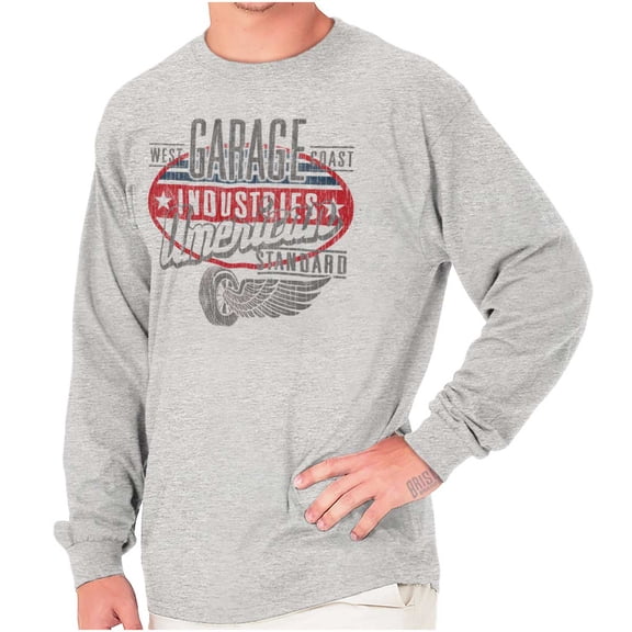 Garage Industries American Standard Plus Size Long Sleeve Graphic Tee Shirt Brisco Brands 2X