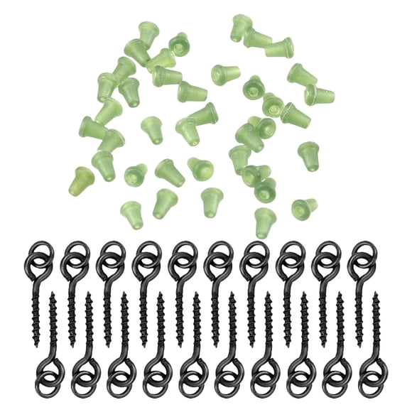 Anzuelos de pesca con tornillo de parada, resistentes y portátiles, con manivela de pesca Verde