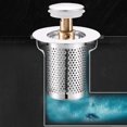 thumbnail image 4 of 1/2 Uds colador de fregadero escurridor de lavabo de baño de acero inoxidable para fregadero de cocina, 4 of 7