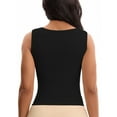 thumbnail image 3 of INSPIRE CHIC Women's Square Neck Sleeveless Tank Tops Basic Fitted Camisoles XS Black, 3 of 5
