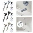 thumbnail image 5 of 4 Set Tub Spout Diverter Repairing Kit Includes 2 Metal Stem 2 Cup Seals 2 Bathroom Shower Bathtub Bathtub Faucet Replacement Parts Bathtub Spout Set, 5 of 7