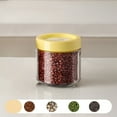 thumbnail image 2 of Beautynvta Glass Storage Containers with Lids, Clear Food Storage Jar, Glass Meal Prep Container for Dry Fruit, Tea, Coffee Bean, Cookie, Flour, Oat, 3.85''x3.78''x3.78'', 2 of 9