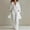 White, variant on GZWYHT Womens Casual Outfits Summer Loose Fit V Neck Cami Top and Wide Leg Pants Sets with Cardigan 3 Piece Sets Blue L