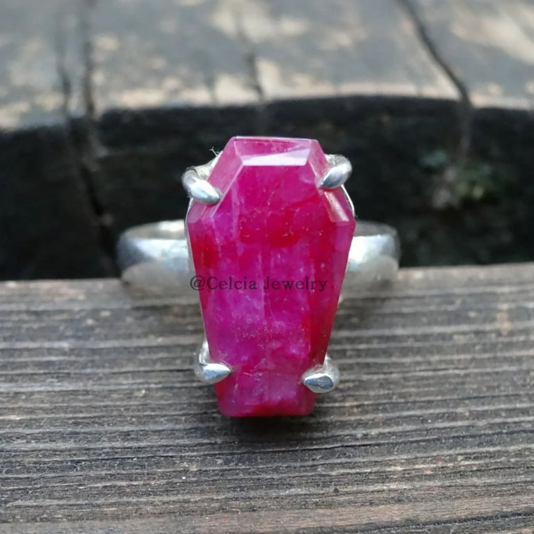 Ruby coffin ring deals