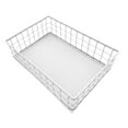 thumbnail image 3 of Cesta de almacenamiento rectangular de alambre de metal, organizador ligero, bandeja de rejilla decorativa, cesta de red para artículos de tocador de, 3 of 8
