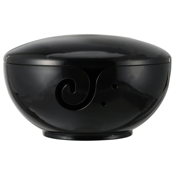 MOKKHNB Yarn Storage Bowl Yarn Storage Bowl Black Round Shape For Handmade Projects 1 Set 7.1X3.5in