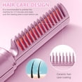 thumbnail image 5 of MINKUROW Rechargeable Mini Hair Straightener,Cordless Hair Straightener Styling Comb,3 Temp Adjustments Hair Straightener Iron Straightener Brush (Pink), 5 of 7