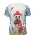 thumbnail image 2 of Playful Chinese Crested Welcomes Winter Snowy Day with Cardinal Bird All Over Print 3D Shirt Unisex Merch Dog Lover - 2017, 2 of 6