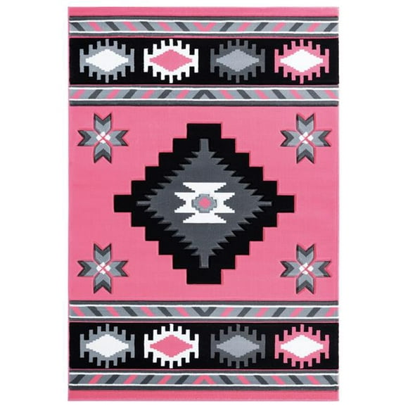 1 ft. 10 in. x 2 ft. 8 in. Bristol Caliente Pink Rectangle Accent Rug