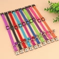 thumbnail image 3 of Collar de nailon reflectante personalizado para gatos, Collar ajustable con campana para cachorros y perros pequeños, 3 of 5