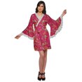 thumbnail image 2 of Moomaya Peignoir Imprimé pour Femmes Robe de Chambre Courte en Coton Peignoir d'Été, 2 of 6