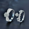 thumbnail image 5 of Whudwhu Original Princess and Knight Couple Ring, Moissanite, S925 Silver, 5 of 10