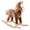 Brown 742, variant on Plush Rocking Horse for Toddlers, Wooden Ride-On Toy with Handle Grip, Brown Rocker for Kids 36M+, 29.3L x 13W x 24.5H Inches