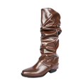 thumbnail image 3 of SKIYLEVZ Knee-High Boots for Women Leather Boots Timeless Boho Chic Casual Style Pair with Dresses and Skirts​​ Figure-Flattering Fashion Statement Faux Leather Boots, 3 of 10
