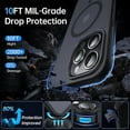 thumbnail image 4 of Entronix Magnetic Case Compatible with iPhone 13 Pro Max, Translucent Matte Cover, Black, 4 of 7