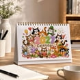 thumbnail image 7 of 2027 Desk Calendar, 8.27 x 5.51 In Large Spiral Bound Monthly Planner with Party Cat Art for Home Office Decor, 7 of 7