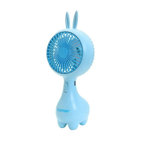 

Avdolw Cute Handheld Small Fan with Colorful Gradient and Ear Design - Portable USB Rechargeable Low Noise Ideal for Travel and Outdoor Use