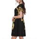 thumbnail image 2 of Balery 2025 Happy New Year Vestidos sueltos de manga corta para mujer, vestidos de verano 2025, vestidos casuales de corte A con vuelo., 2 of 6