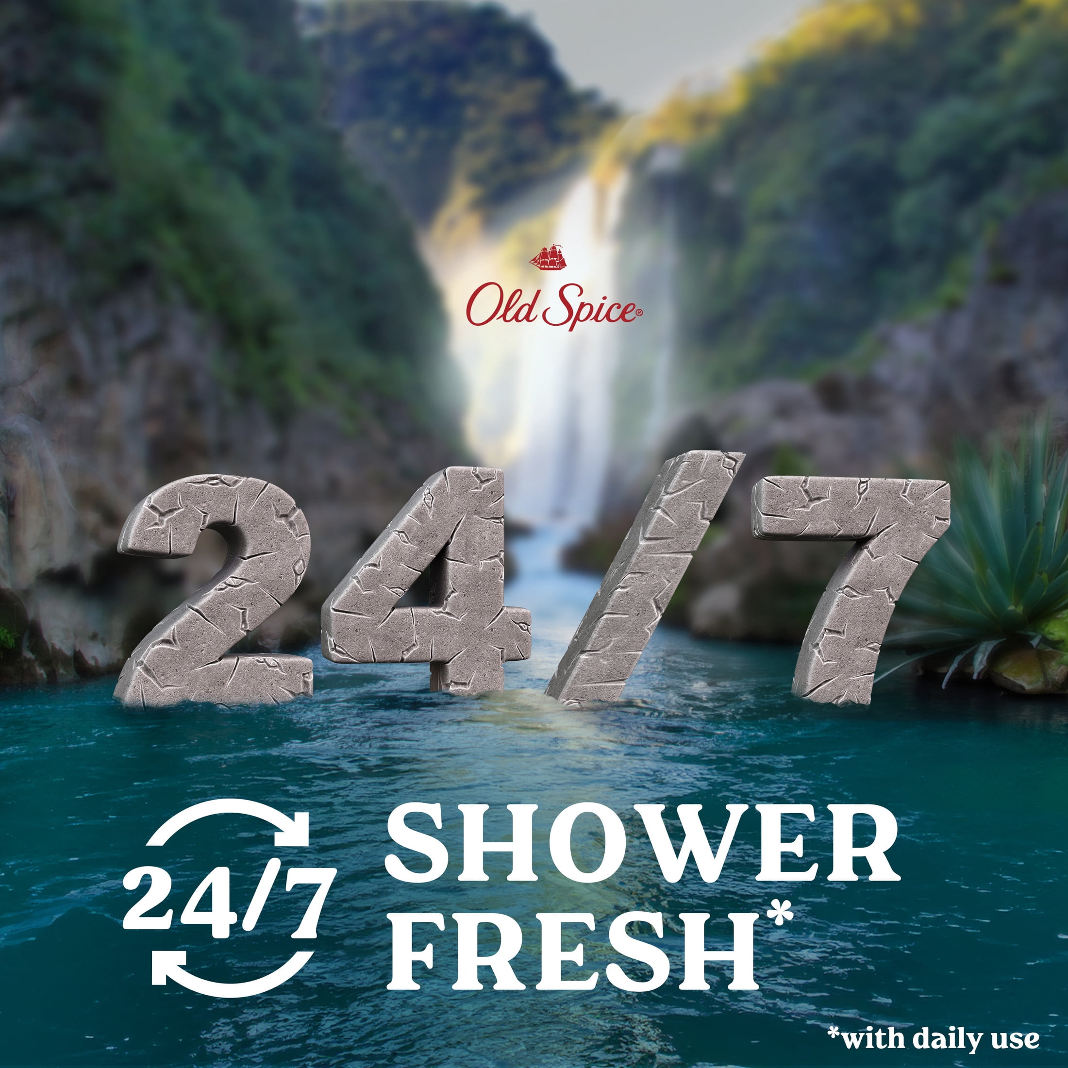 Old Spice GentleMan's Exfoliating Body Wash Pump, 24/7 Shower Fresh, Scent of Blue Agave + Fresh Waterfall, 26 fl oz