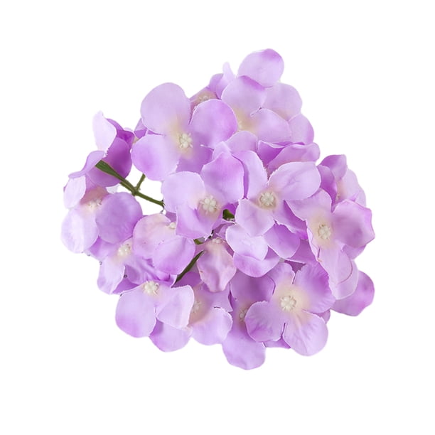 Bolsas de Decoración Cateissary para camino de boda con flor de simulación cabeza de Hortensia E53 violeta claro