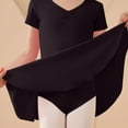 thumbnail image 6 of AHTJRT Ballet Leotards for Girls Long Sleeve V Neck Dance Ballerina Outfits Dresses with Skirt Drop Shoulder Classic Gymnastics Bodysuit Black 12-13 Years, 6 of 7