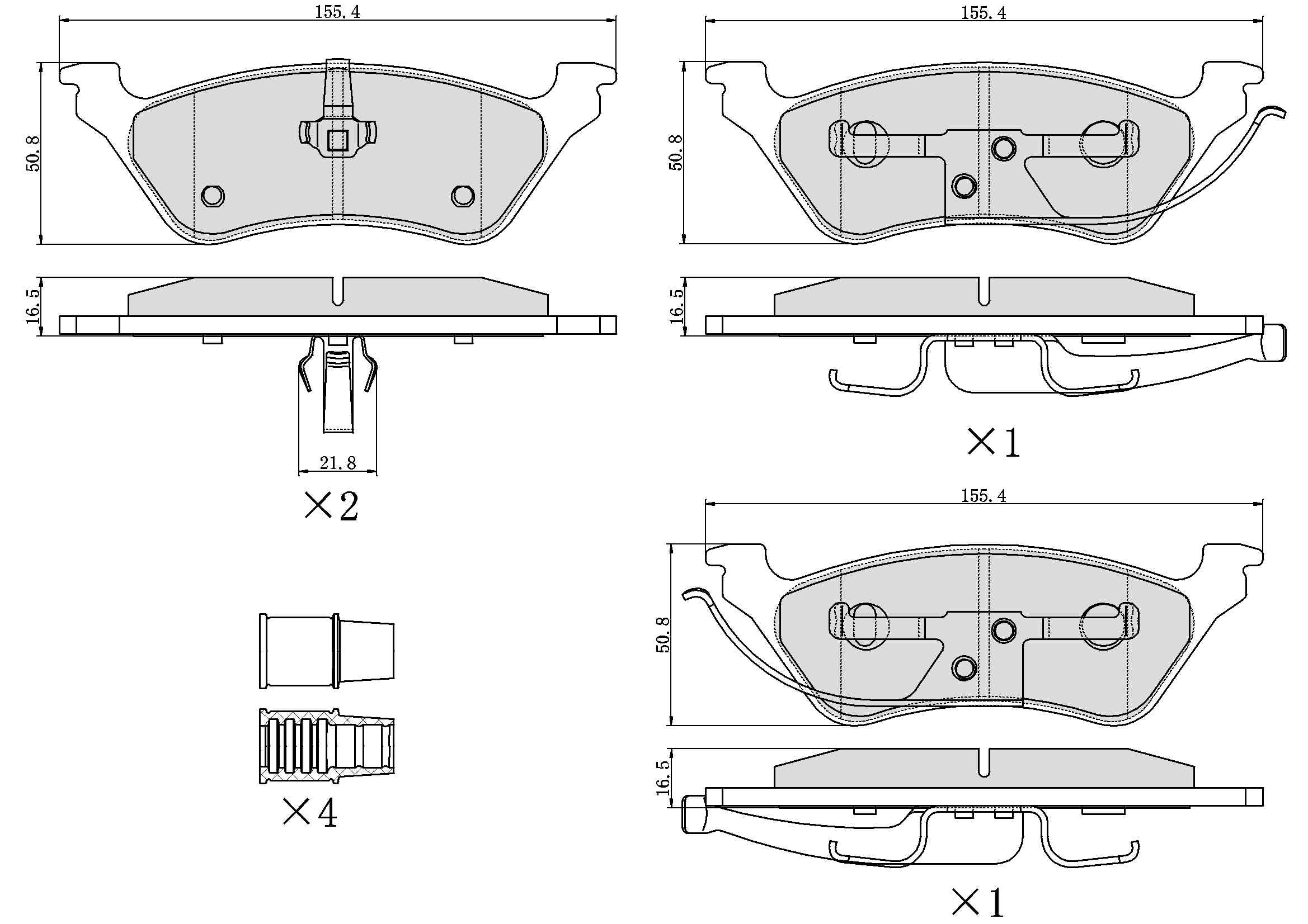 UltraHC 700 Brake Pad Set, Rear HC7.0858.0.C, Chrysler Town & Country 2007-2001
