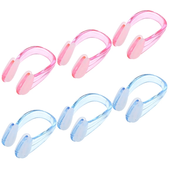 TABLZONE 6Pcs Swim Nose Clips for Swimming Use Silicone Soft Comfortable Lightweight Nose Plugs
