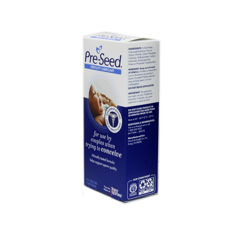 Use Pre-Seed: The Lubricant That Supports Sperm Quality  Did you know that  your lubricant could actually be causing harm to your partner's sperm? If  you're trying to concieve, switch to our