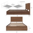thumbnail image 4 of Nexera 2 Piece Full Size Bedroom Set, Walnut, 4 of 8