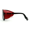 thumbnail image 4 of Color Mirror Windbreaker Visor Shield Racer Plastic Sunglasses Black Red Silver Mirror, 4 of 4