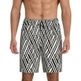 thumbnail image 1 of Fotbe Black White Stripes Pantalones Cortos de Pijama para Hombre, Ropa de Dormir, Pantalones de Pijama Cortos para Hombre-Medium, 1 of 6