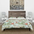 thumbnail image 3 of Designart 'Little Bird with Red Chest on Pine Branch' Abstract Duvet Cover Set, 3 of 4