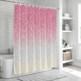 thumbnail image 6 of Pink Ombre Ocean Waves Bathroom Shower Curtains with 12 Hooks Polyester Waterproof Shower Curtain for Stalls and Bathtubs Summer Sea Coastal Decorative Bathroom Privacy Curtain 72x96 Inches, 6 of 9