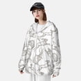 thumbnail image 4 of Picia Hand Drawn Rabbit Women's Men's UPF 50+ Sun Protection Hoodie Shirt Long Sleeve SPF Fishing Outdoor UV Hiking Lightweight Shirts-Medium, 4 of 9