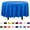 Royal Blue, variant on Black 6 Pack Premium Round Disposable Plastic Tablecloth - 84 Inch Round Plastic Table Cloths for Parties Disposable Tablecloth - Round Plastic Tablecloth - Black Round Tablecloth