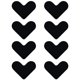 thumbnail image 1 of 8 pegatinas antideslizantes para alfombras, resistentes a los rizos, con forma de corazón., 1 of 5