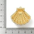 thumbnail image 3 of Rack Plating Brass Pendants with Plastic Pearl Long-Lasting Plated Lead Free & Cadmium Free Scallop Real 18K Gold Plated 31x32x11mm Hole: 1.4mm, 3 of 3