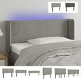 thumbnail image 3 of vidaXL LED Headboard Dark Gray 72"x6.3"x30.7"/34.6" Velvet, 3 of 58