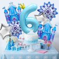 thumbnail image 3 of Set de globos Gretion para 6.º cumpleaños con copos de nieve invernales, 3 of 8
