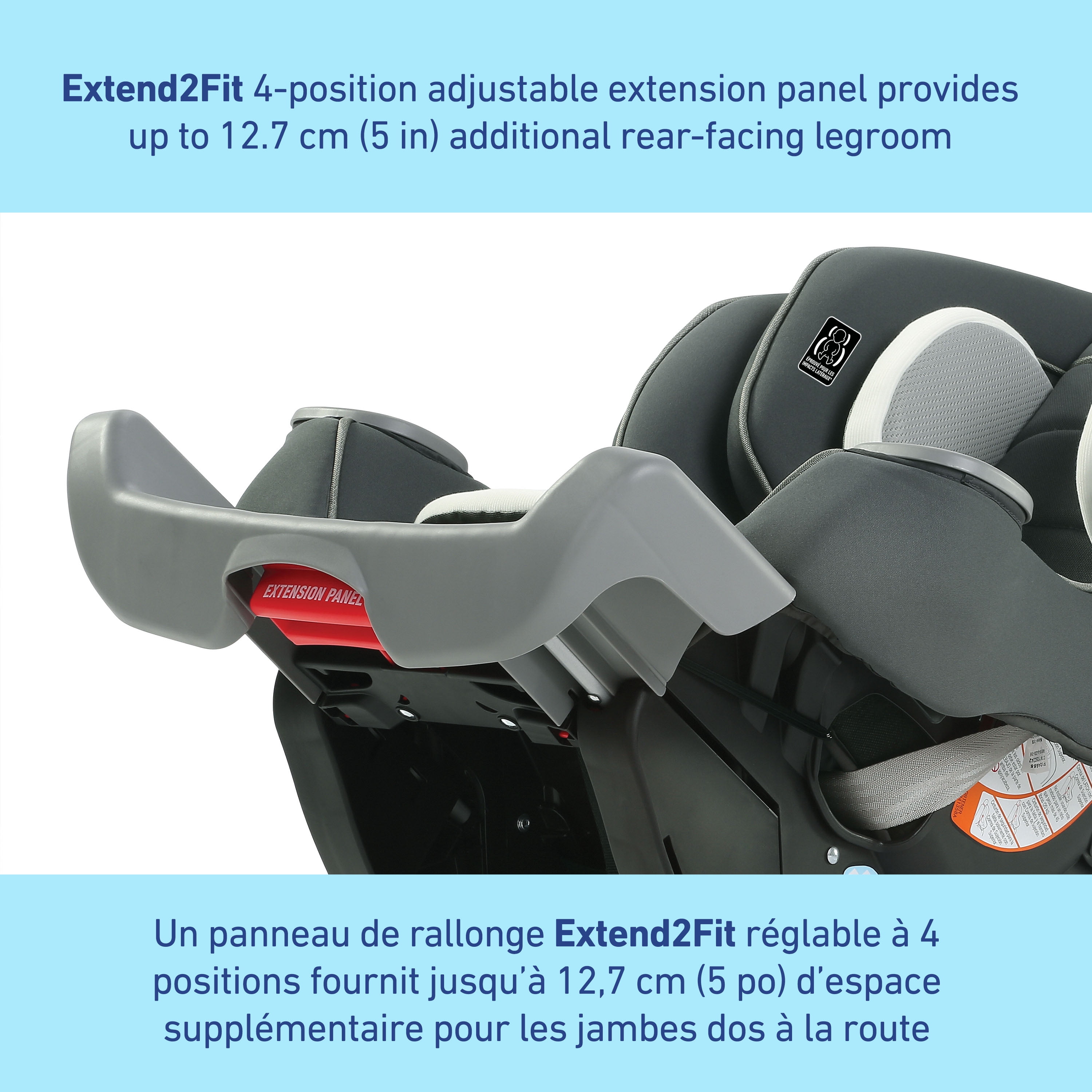 Graco Extend2Fit 2-in-1 Convertible Car Seat, 1.8-30 kg (4-65 lb), Forward & Rear-Facing, Carter