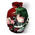 thumbnail image 1 of Sudadera con capucha de My Hero Academia con estampado 3D para hombre y mujer, disfraz de Cosplay de All Might Hero Academia, sudadera, chaquetas de uniforme escolar175XL Deng Xun unisex, 1 of 2