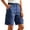 *Blue, variant on Women's High Waist Button Cargo Shorts with Pocket,Casual Outdoor Summer Shorts Blue,Women's Plus S