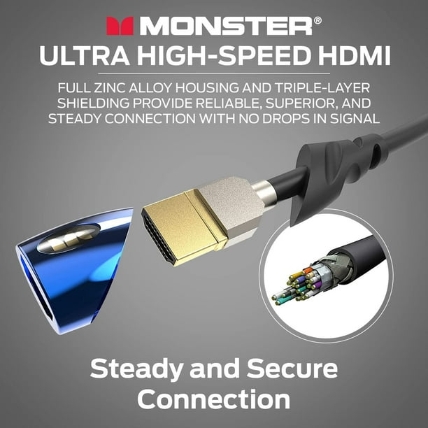 Monster 8K HDMI Cable Ultra High Speed Cobalt 2.1 Cable 48Gbps