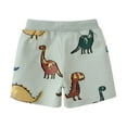 thumbnail image 3 of Little Boy Shorts 3t Animal Graphic Activewear Drawstring Cotton Boys Short Pants Elastic Waist Running Shorts Summer Short Pants Clothing 3-4 Years, 3 of 4