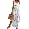 thumbnail image 1 of Vestido de verano Zeagoo 2025 para mujer, bohemio, playa, blanco y floral, 1 of 6