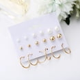 thumbnail image 5 of PVCS Personality Simple Inlaid Diamond Flower Pearl Earrings Ladies Jewelry Gift, 5 of 5