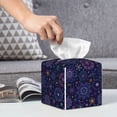 thumbnail image 6 of Naloa Stars And Gradient Colorful Snowflakes Tissue Box Cover Leather Tissue Holder Square Facial Tissue Case for Bathroom, Vanity Countertop, Tabletop, Car, 6 of 7