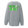 thumbnail image 5 of Sweatshirt for Women Crewneck Long Sleeve Oversized Fleece Pullover Christmas Letter Print Blouse Fall Winter Cozy Lounge Sweatshirt,Gray,M, 5 of 5